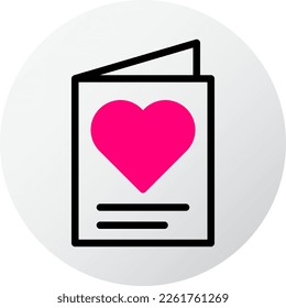 paper icon filled red style valentine illustration vector element and symbol perfect. Icon sign from modern collection for web.