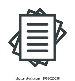 Icono de papel Ilustración de vectores planos