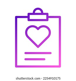 paper icon gradient purple pink style valentine illustration vector element and symbol perfect. Icon sign from modern collection for web.