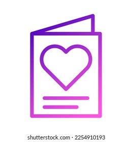 paper icon gradient purple pink style valentine illustration vector element and symbol perfect. Icon sign from modern collection for web.
