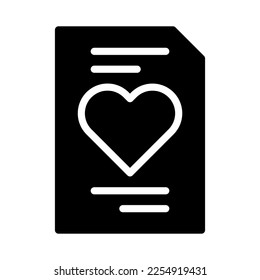 paper icon gradient solid valentine illustration vector element and symbol perfect. Icon sign from modern collection for web.