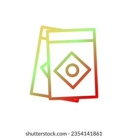 Paper icon gradient yellow green red colour chinese new year vector element and symbol perfect.