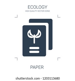 paper icon. high quality filled paper icon on white background. from ecology collection flat trendy vector paper symbol. use for web and mobile