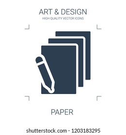 paper icon. high quality filled paper icon on white background. from art collection flat trendy vector paper symbol. use for web and mobile