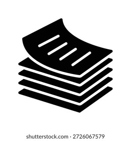 Icono de papel ilustración Vector diseño Plantilla