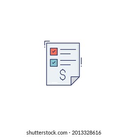 paper Icon Isolated On White Background