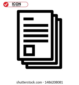 paper icon isolated sign symbol vector illustration - high quality black style vector icons
