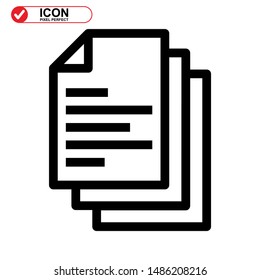paper icon isolated sign symbol vector illustration - high quality black style vector icons

