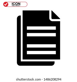paper icon isolated sign symbol vector illustration - high quality black style vector icons
