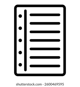 Paper icon isolated white background