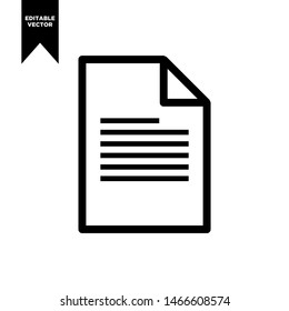 PAPER ICON LINE ART BLACK COLOR CLIP ART