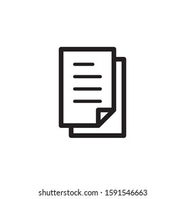 paper icon, line art design