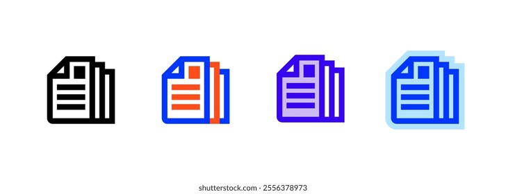 Paper Icon. linear style sign for mobile concept and web design. Outline vector icon. Symbol, logo illustration. Vector