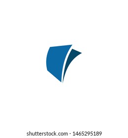 Paper icon logo design vector template