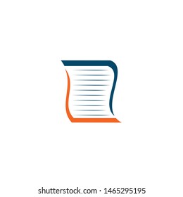 Paper icon logo design vector template