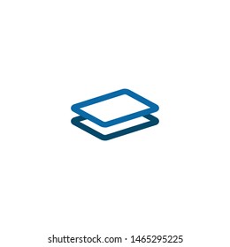 Paper icon logo design vector template