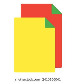 Paper icon or logo illustration flat color style