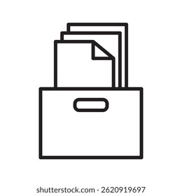 Icono de papel sobre fondo blanco