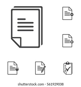 Paper Icon on the white background