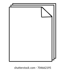 Paper icon. Outline illustration of paper vector icon for web
