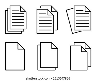 Paper Icon, Page Icon Vector Illustration – Vector