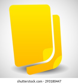 Paper icon, pair of paper graphics for related concepts. Contract, stationary, documents, files. Editable vector.