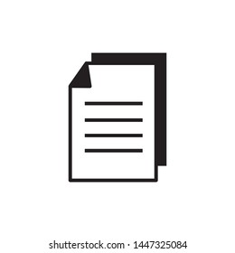 Paper Icon. Replication file outline symbol. Duplicate app sign - vector.