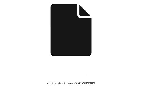 Paper icon representing a blank sheet for documents, files, notes, or digital media, clean graphic design.