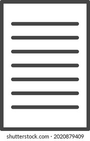 paper Icon. School icon. Line Style Icon Set