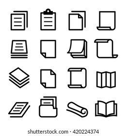 Paper icon set