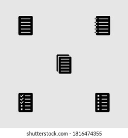 paper icon set isolated vector illustration