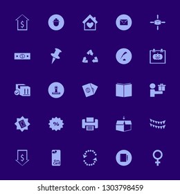 paper icon set with pen ink, printer and dollar vector illustration