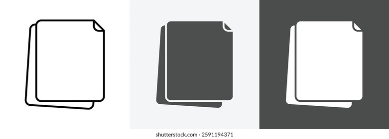 Paper icon set vector art