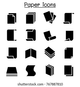 Icono de papel conjunto ilustración vectorial diseño gráfico