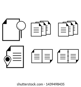 Paper Icon Set Vector Symbol Illustration For Your Web