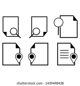 Paper Icon Set Vector Symbol Illustration For Your Web