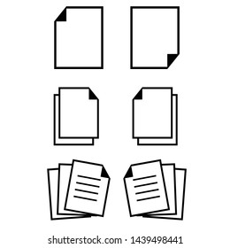 Paper Icon Set Vector Symbol Illustration For Your Web