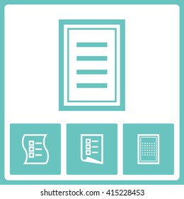 Paper icon set. Web vector graphic. Design collection.