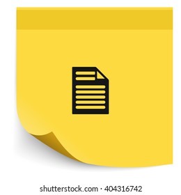 Paper icon. Sheet illustration.