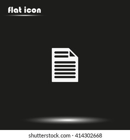 Paper icon. Sheet illustration.