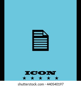 Paper icon. Sheet illustration.