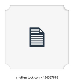 Paper icon. Sheet illustration.