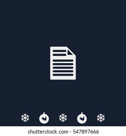 Paper icon. Sheet illustration.