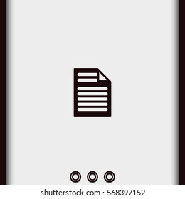 Paper icon. Sheet illustration.