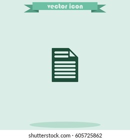 Paper icon. Sheet illustration.
