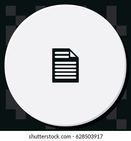 Paper icon. Sheet illustration.