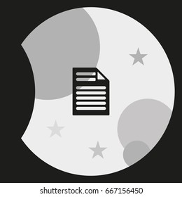 Paper icon. Sheet illustration.
