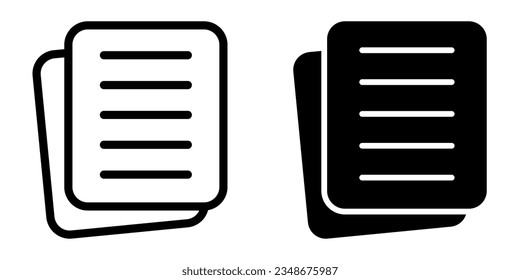 Paper icon. sign for mobile concept and web design. vector illustration