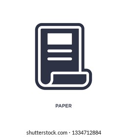 paper icon. Simple element illustration from history concept. paper editable symbol design on white background. Can be use for web and mobile.
