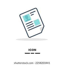 Paper icon in simple style